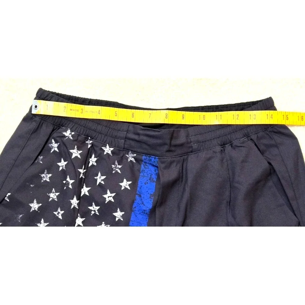 Born Primitive Defender Thin Blue Line Training Shorts Men's S  Black NWT